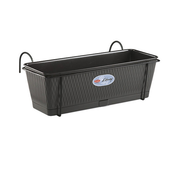 Set Balcone Liberty c/supp. metallo cm.50 grafite