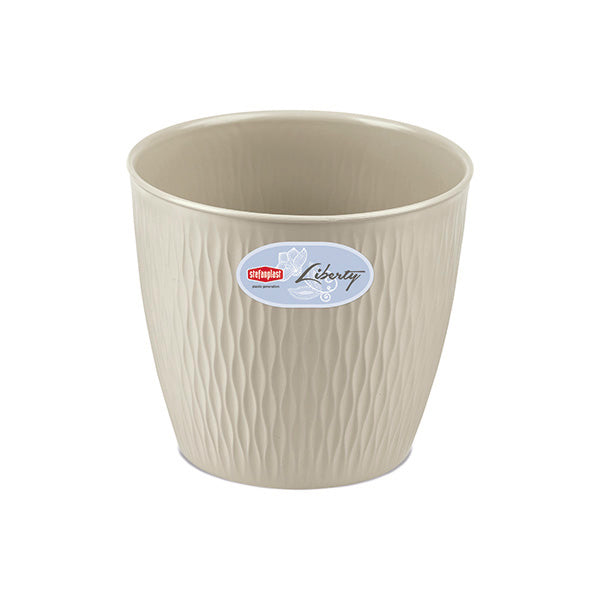 Vaso Liberty ø 16 bianco travertino
