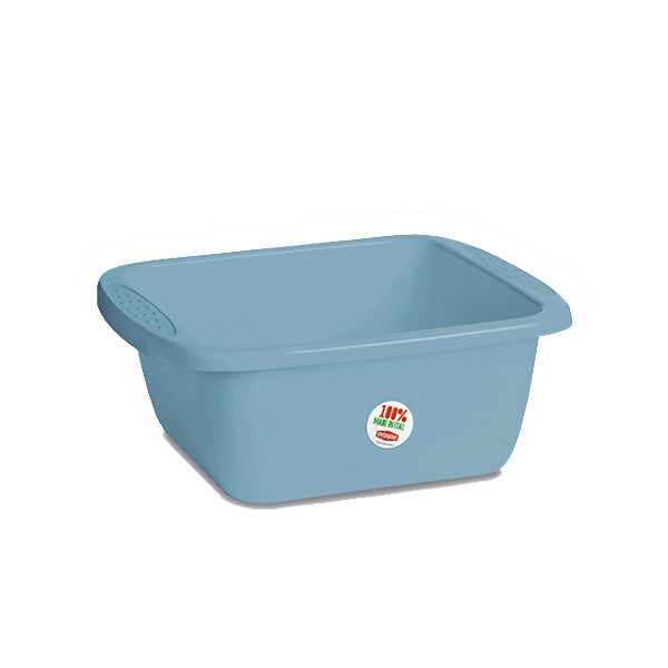 Bacinella rettangolare L. Primavera cm.40 blu paradiso
