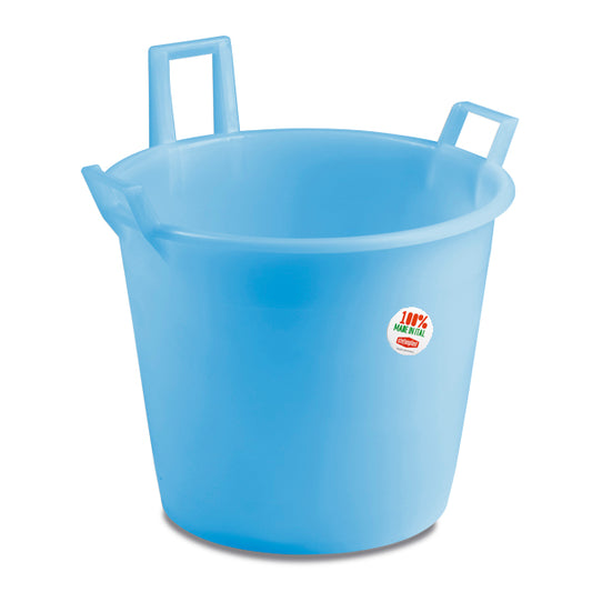 Mastello a 3 manici in polietilene D.50 azzurro - Luxe Home