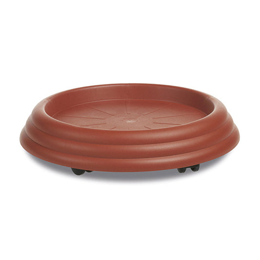 Sottovaso Gervaso con 5 ruote ø 51 terracotta - Luxe Home