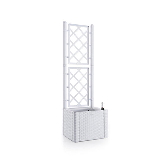 Fioriera Natural DELUXE quadra c/spalliera bianco