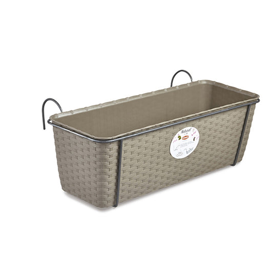 Set Balcone Natural c/supp. metallo cm.50 tortora