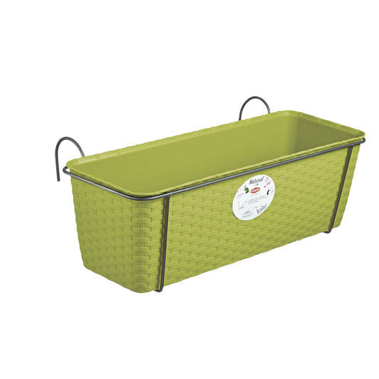 Set Balcone Natural c/supp. metallo cm.50 verde pistacchio
