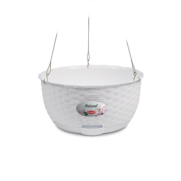 Ciotola Natural da appendere ø 30 bianco c/gancio - Luxe Home