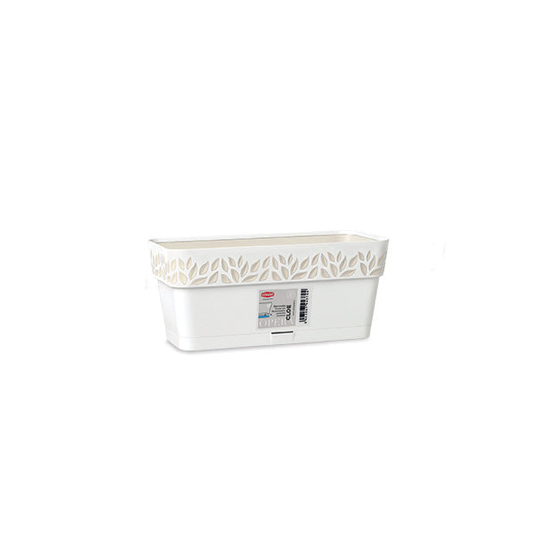 Balconetta Cloe c/riserva d'acqua cm.30 bianco/travertino