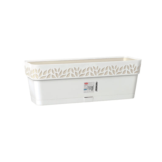 Balconetta Cloe c/riserva d'acqua cm.50 bianco/travertino