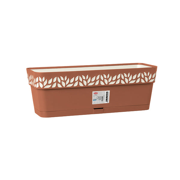 Balconetta Cloe c/riserva d'acqua cm.50 terra d'ombra/vanilla