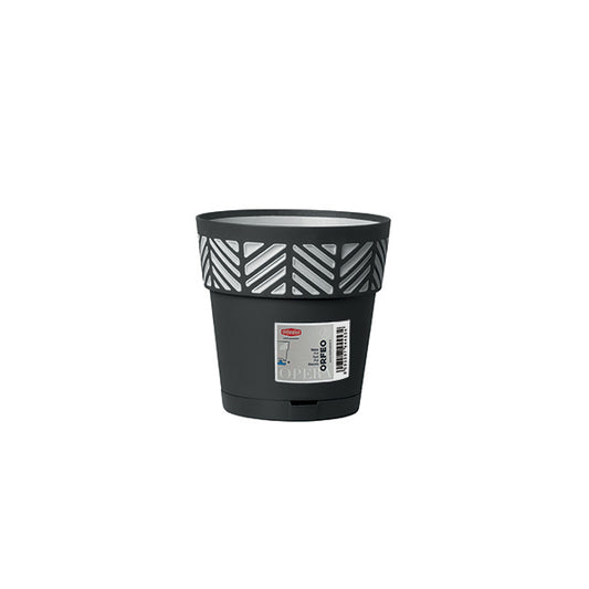 Vaso Orfeo c/riserva d'acqua ø 15 grafite/grigio luce