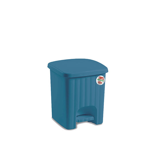 Pattumiera "Pedalina" quadra blu ottanio