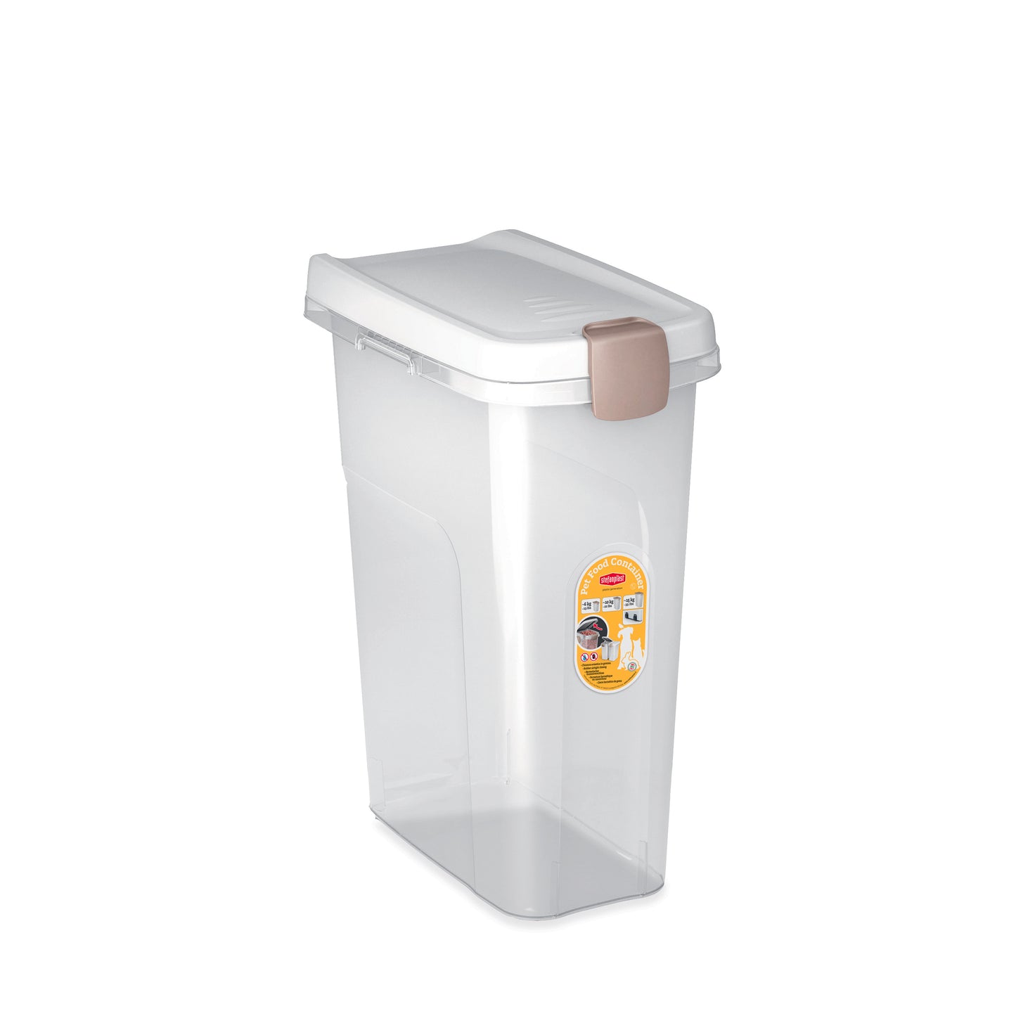 Pet Food Container 25 lt trasparente