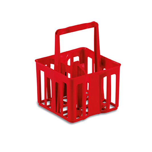 Cestello portabottiglioni 4x lt 2 rosso