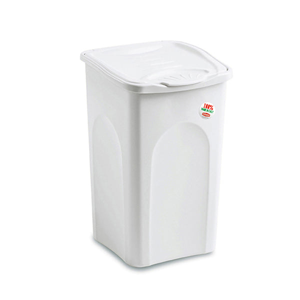 Portabiancheria Linea Primavera Chiuso bianco lt.50 - Luxe Home