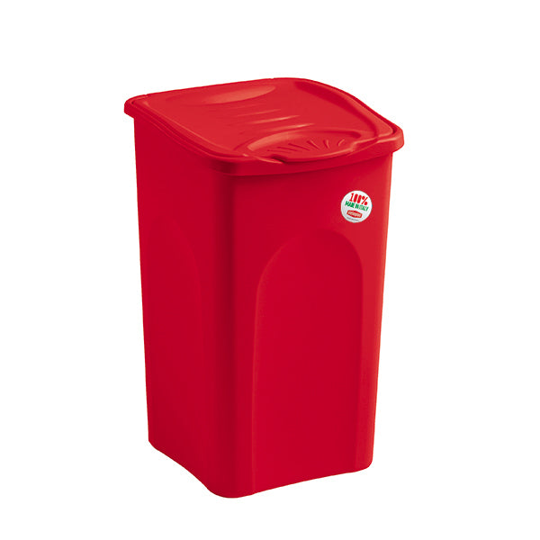 Portabiancheria Linea Primavera Chiuso rosso lt.50