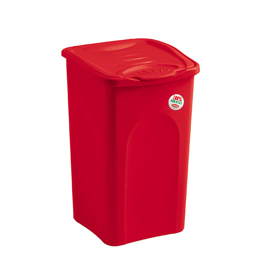 Portabiancheria Linea Primavera Chiuso rosso lt.50