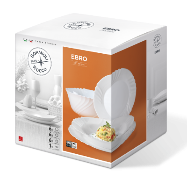 EBRO TAVOLA SET 19 PZ  S 1 K N16 - Luxe Home