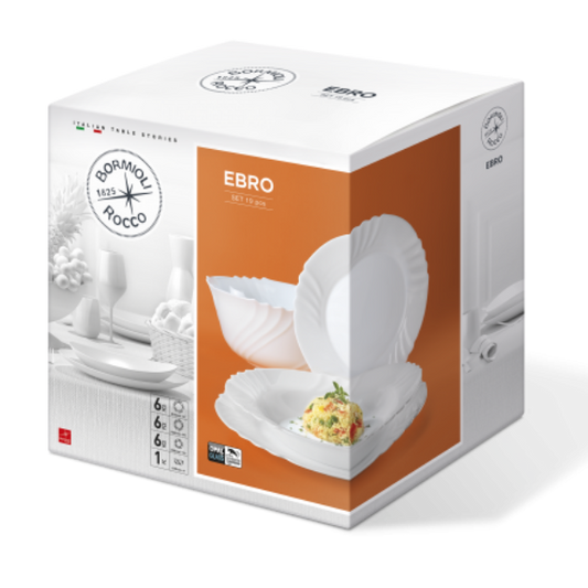EBRO TAVOLA SET 19 PZ  S 1 K N16 - Luxe Home