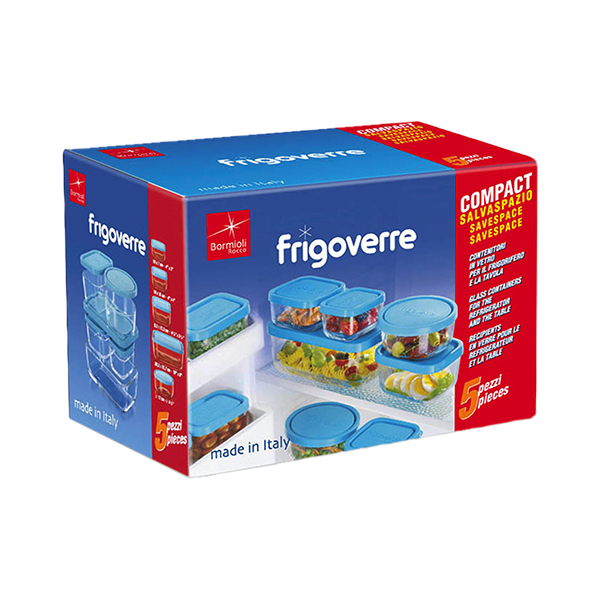 FRIGOVERRE SET 5 PZ COMPACT  C/ AZZURRO  S 1 K 6 (SR) - Luxe Home