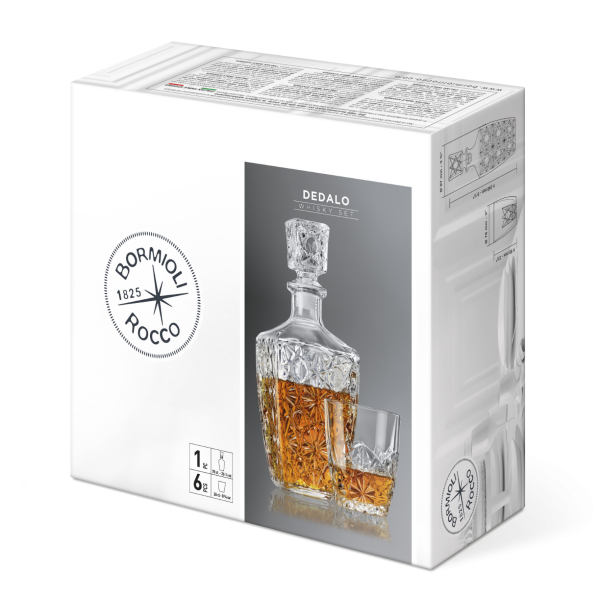 DEDALO WHISKY SET 7 PZ  S 1 K 6 N16 - Luxe Home