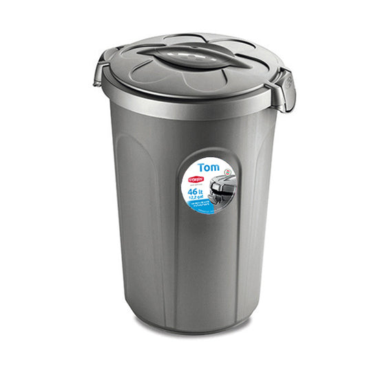 Bidone TOM 46 lt silver/silver - Luxe Home
