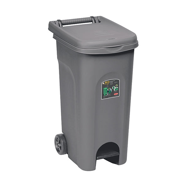 Urban Eco System 80 lt con pedale grigio polvere