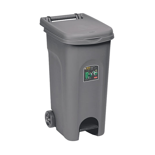 Urban Eco System 80 lt con pedale grigio polvere
